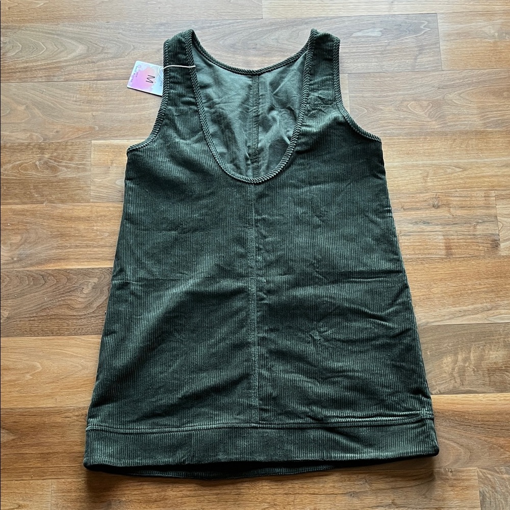 Green Corduroy Tunic Dress Size Medium
